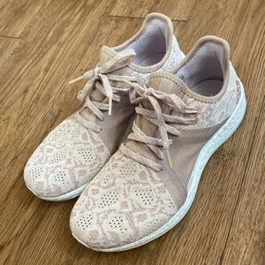 Nude and leopard adidas sneakers